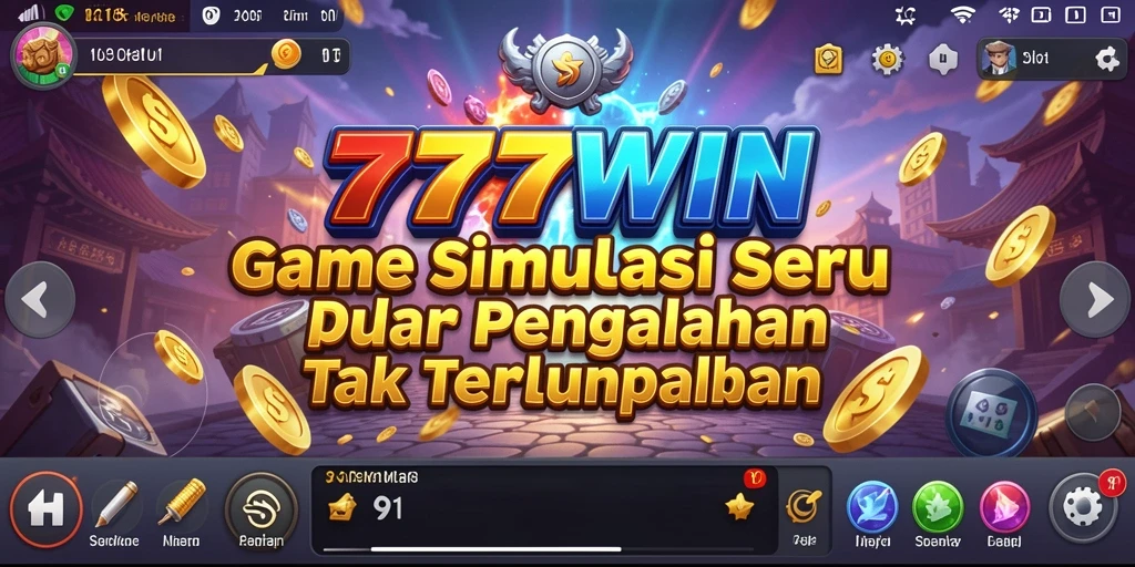 Screenshot gameplay seru 777WIN yang menggambarkan pengalaman simulasi yang mendalam.