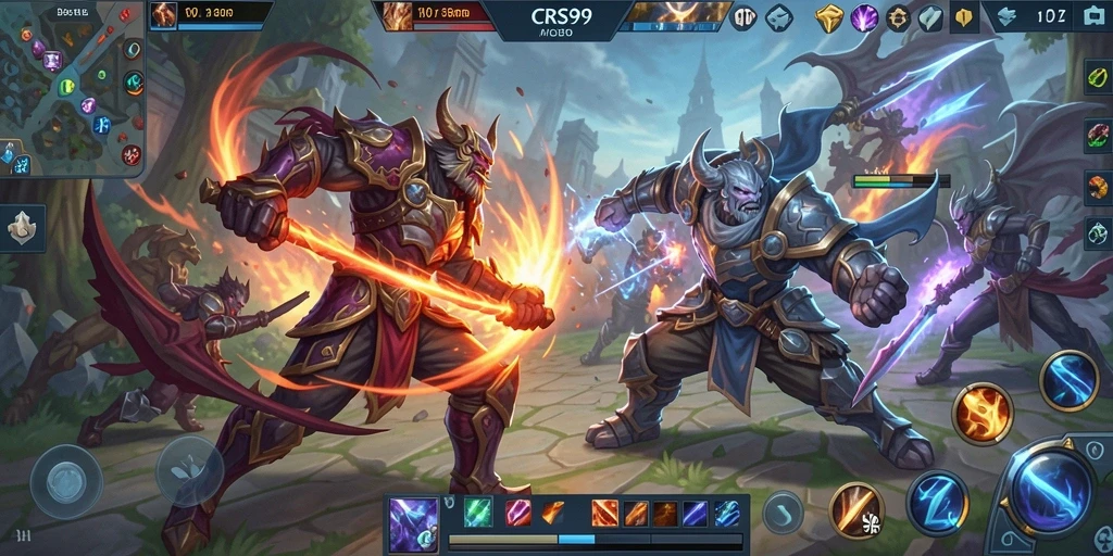 Screenshot gameplay <strong>CRS99</strong> menampilkan aksi intens dan strategi tim yang mendebarkan.