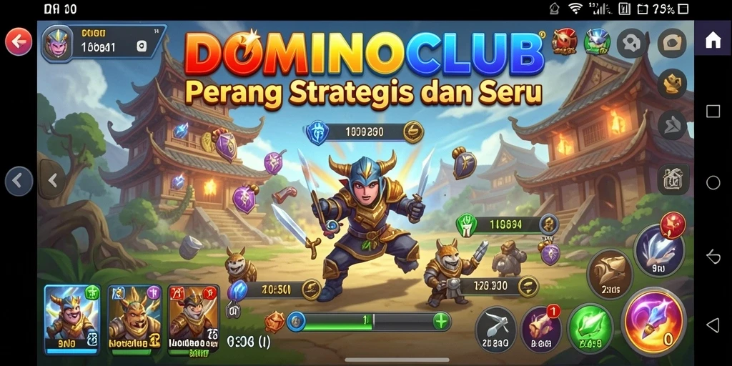 Tampilan gameplay DOMINOCLUB yang intens dan mendebarkan.