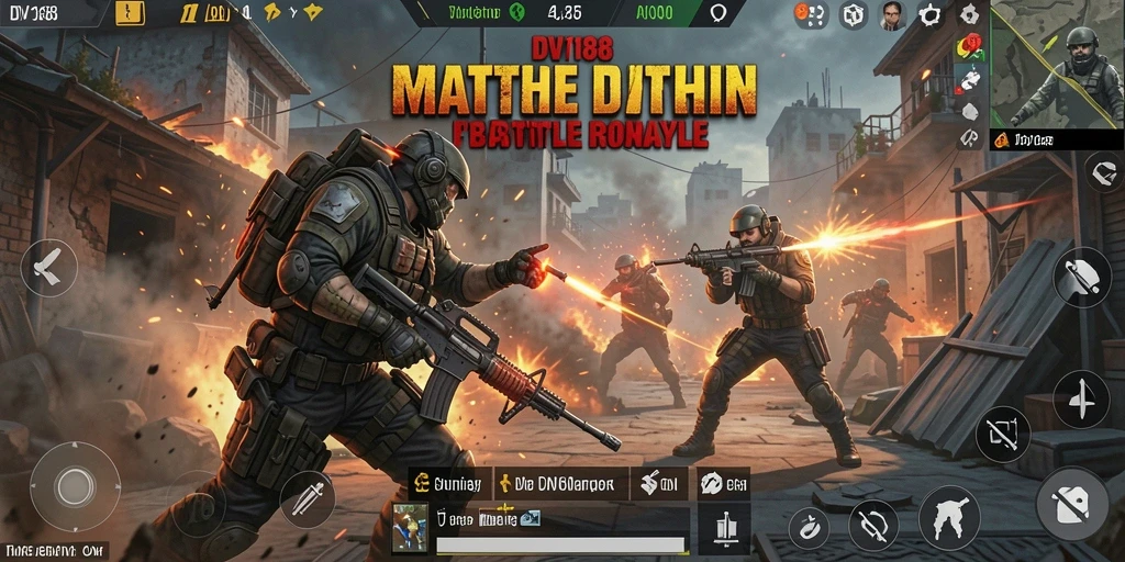 Tampilan gameplay seru di DV188 dengan aksi bertempur nyata.