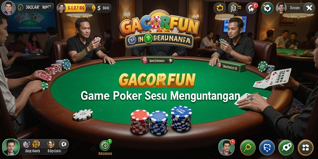 GACORFUN menampilkan gameplay Poker yang seru dan kompetitif.