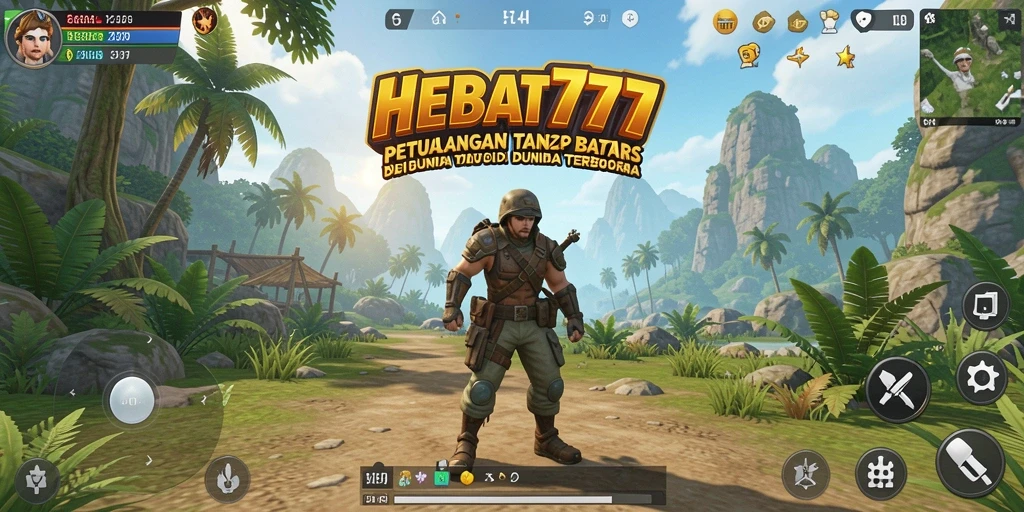 Screenshot gameplay HEBAT777 menampilkan dunia terbuka yang luas dan menawan.