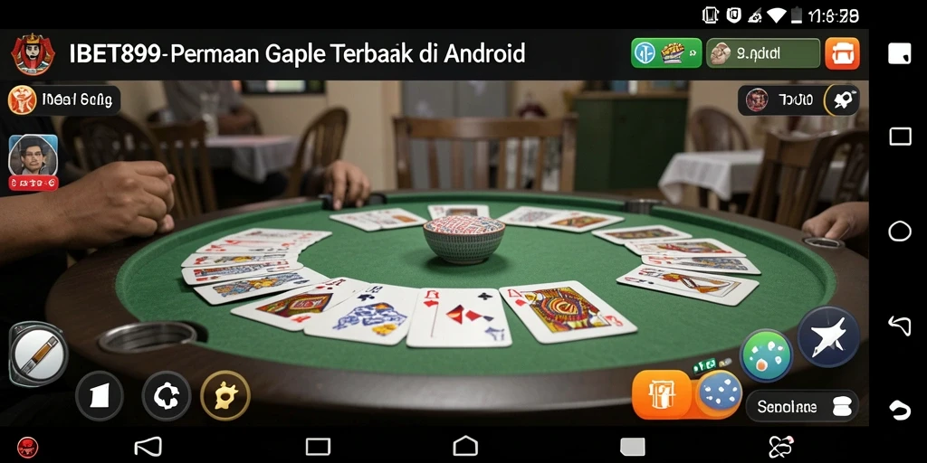 Screenshot gameplay IBET899 yang menunjukkan serunya bermain Gaple.