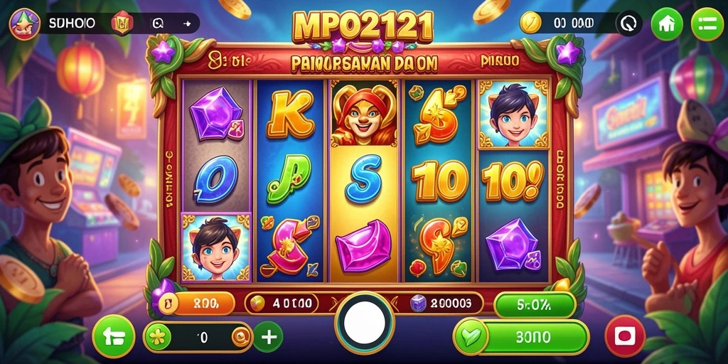 Tampilan gameplay slot MPO2121 yang mendebarkan dan penuh warna.