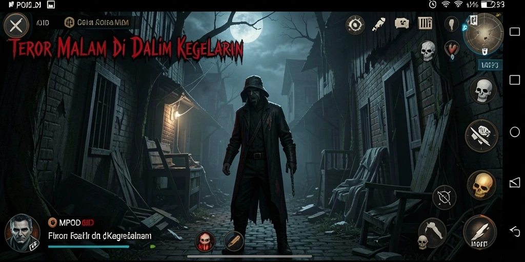 Tangkapan layar gameplay MPOID menampilkan suasana menyeramkan dan mencekam.