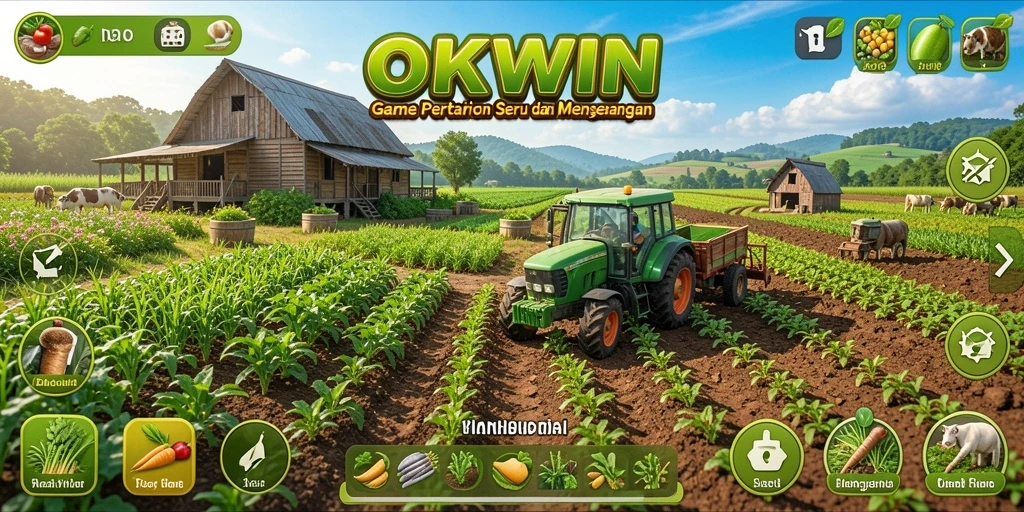Gameplay pertanian yang menarik dan mendidik di OKWIN.