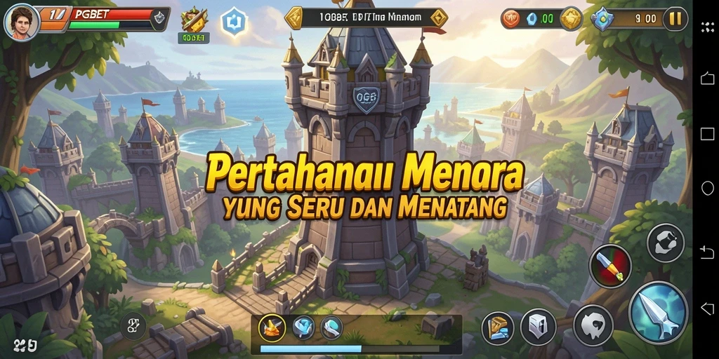 Tampilan gameplay <strong>PGBET</strong> yang seru dan menantang dalam Tower Defense.