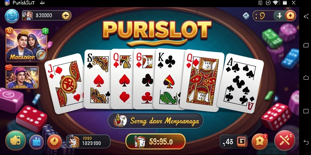 Tampilan gameplay Domino yang seru di PURISLOT.