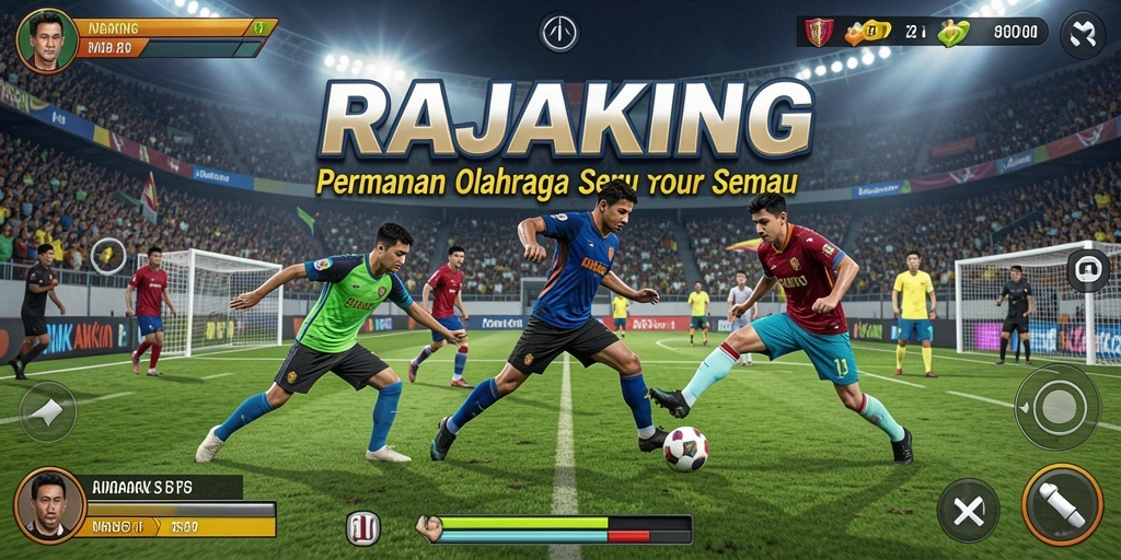 Tampilan gameplay seru dalam RAJAKING yang penuh aksi.