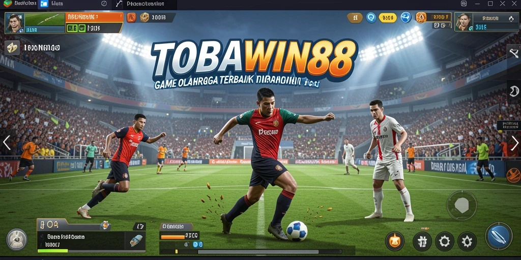 Screenshot utama TOBAWIN88 menampilkan antarmuka yang menarik dan informasi olahraga.