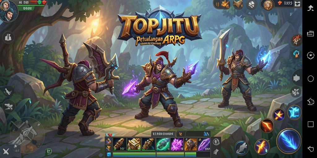 Tangkapan layar dari gameplay seru ARPG di TOPJITU.