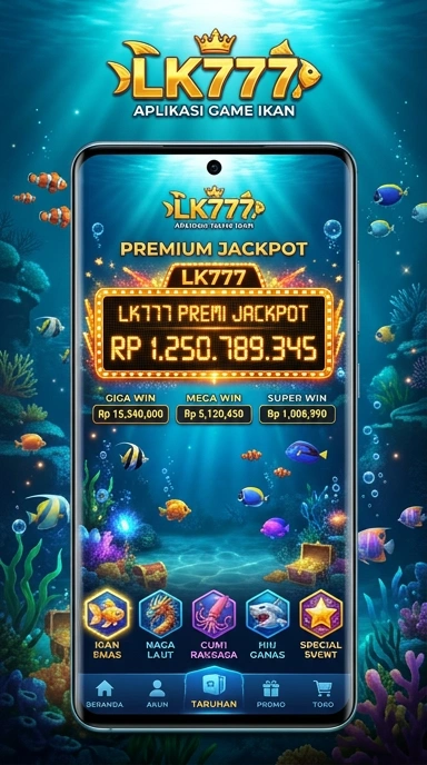 Screenshot antarmuka utama aplikasi lk777.